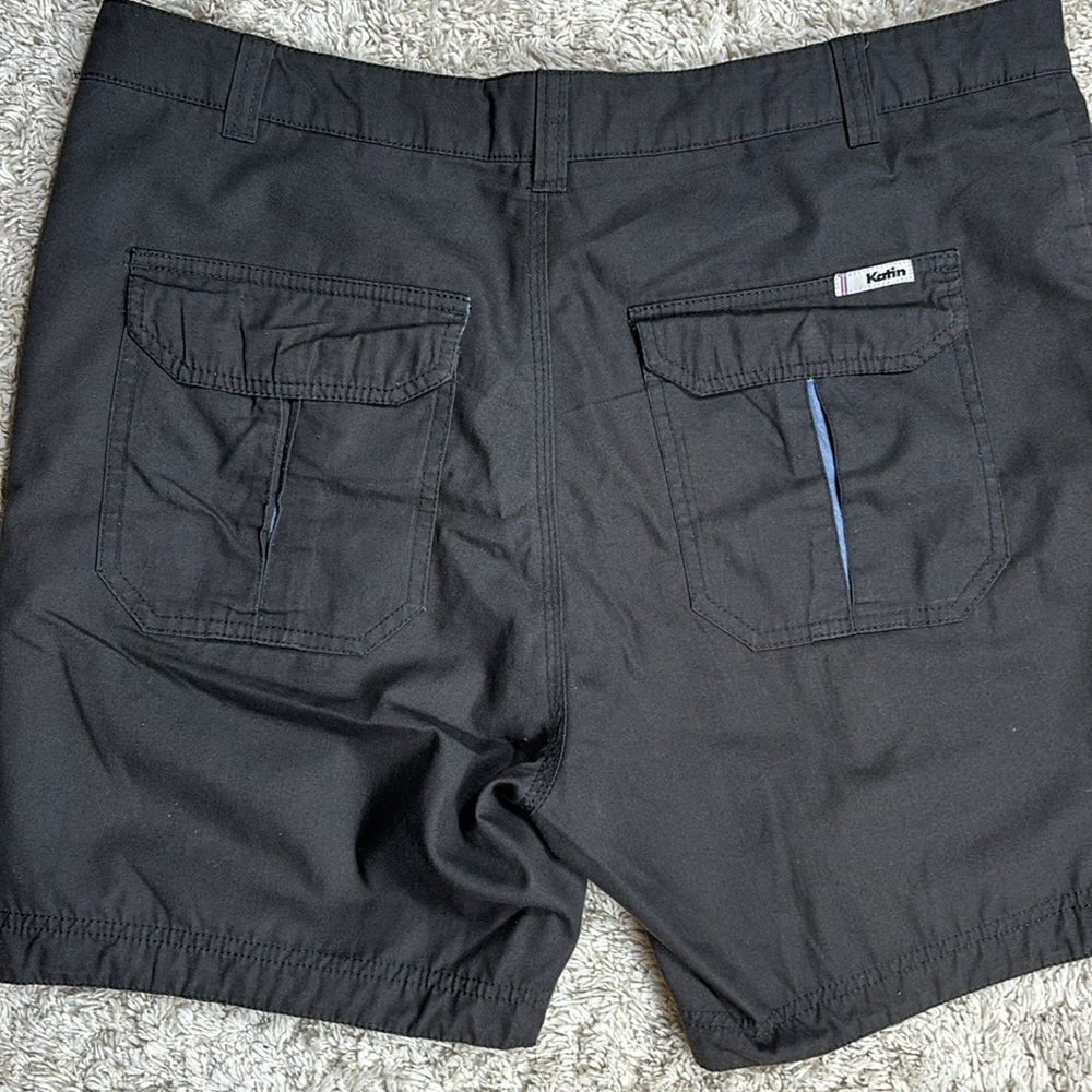 Katin Hand Crafted Shorts Men's Size 34 6.5" inseam Blue Climbing Rope Belt Loop - Picture 3 of 9